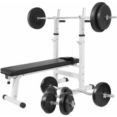 Banc de musculation simple avec set d'halt&egrave;res 97,5KG - Gorilla Sports
