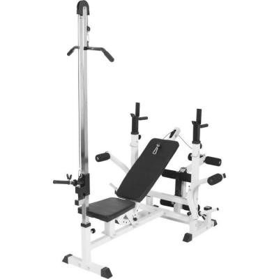 Banc de musculation universel (banc + option poulie) - coloris blanc 