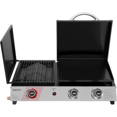 Barbecue Gaz Portable - 3 en 1 Plancha et Grille en Emaill&eacute;s Combin&eacute;s-8.5 kW