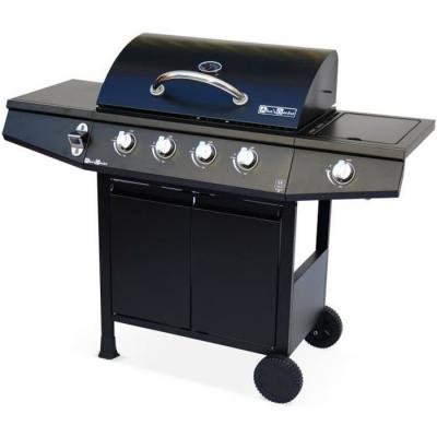 Barbecue au gaz 4 br&ucirc;leurs avec feu lat&eacute;ral