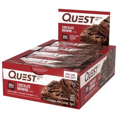 Barres proteinees  12x60g Brownie au chocolat Quest Nutrition Proteine 