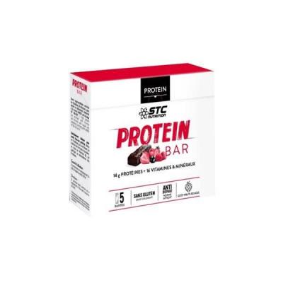 Barres proteinees stc nutrition protein bar 5 x 45g fruits rouges