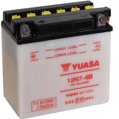 Batterie Yuasa pour Moto Suzuki 500 GT 1975 &agrave;  1978 12N7-4A / 12V 7Ah