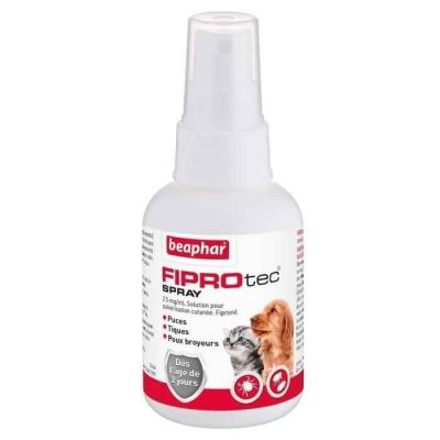 Beapher - fiprotec, spray antiparasitaire pour chiens et chats