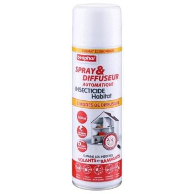 Beaphar Spray et Diffuseur Automatique Insecticide Habitat 500ml