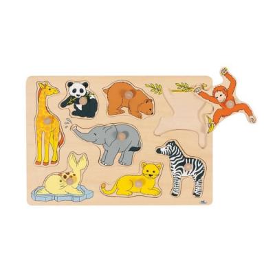 Puzzle &agrave; boutons Animaux sauvages 8 &eacute;l&eacute;ments
