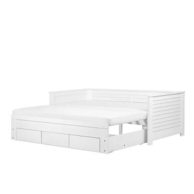 Beliani - Lit gigogne en bois blanc 90 x 200 cm CAHORS
