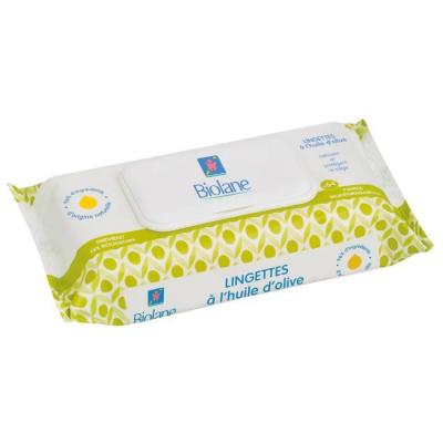 Biolane Change Lingette au Liniment Huile d'Olive 64 unit&eacute;s