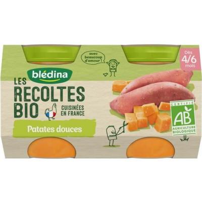 Bl&eacute;dina Les R&eacute;coltes Bio Pot Patates Douces +4m 2 x 130g