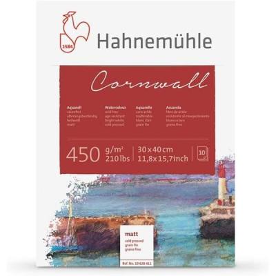 Bloc Aquarelle 30x40cm 450g 10 feuilles Grain fin Hahnem&uuml;hle Cornwall