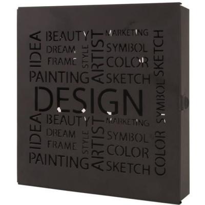 Haku m&ouml;bel 44525 bo&icirc;te &agrave; cl&eacute;s acier noir 5 x 22 x 24 cm