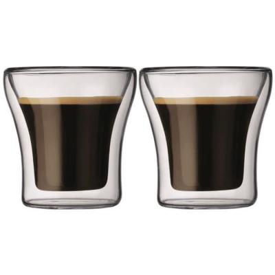 Bodum ASSAM Set 2 verres, double paroi, 0.1 l Transparent