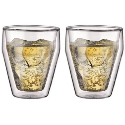 Bodum TITLIS Set 2 verres double paroi, empilable, 0.25 l Transparent