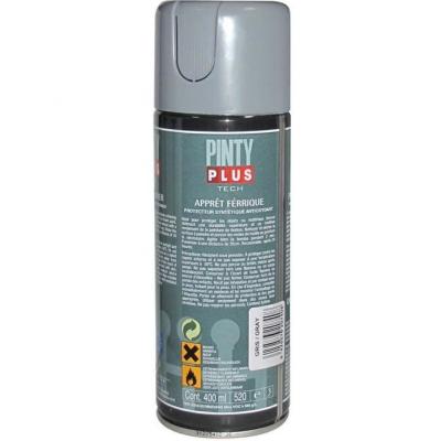 Peinture en a&eacute;rosol pintyplus tech 520cc appr&ecirc;t universel gris i113