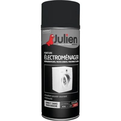 Julien Peinture A&eacute;rosol pour Electrom&eacute;nagers - Noir Brillant 400ml
