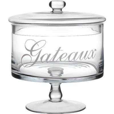 Bonbonni&egrave;re G&acirc;teaux - Grand mod&egrave;le - Verre - 21 x 19 - Transparent