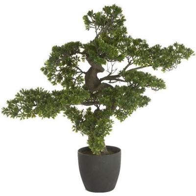 Bonsai artificiel g&eacute;ant avec pot en PLASTIQUE/CIMENT - Dim : H 80 x L 80 x P 60 cm