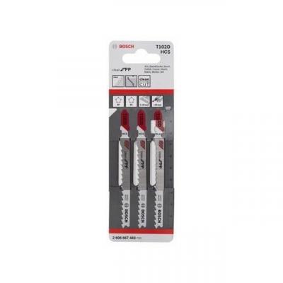 Bosch T 102 D 2608667443 Jeu De 3 Lames Pour Scie Sauteuse