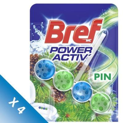 Bref Bloc cuvette Power Activ, parfum intense, pin - La bo&icirc;te de 50g