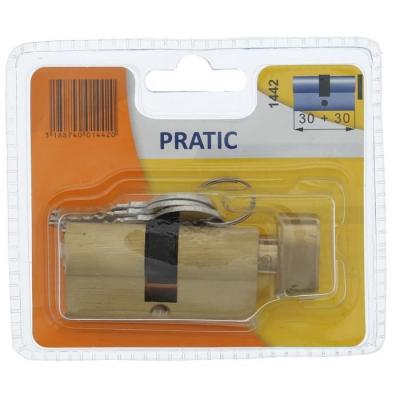 Bricard 1442 Cylindre pratic 30 + 30 Laiton &agrave; bouton/niveau de s&eacute;curit&eacute; 1