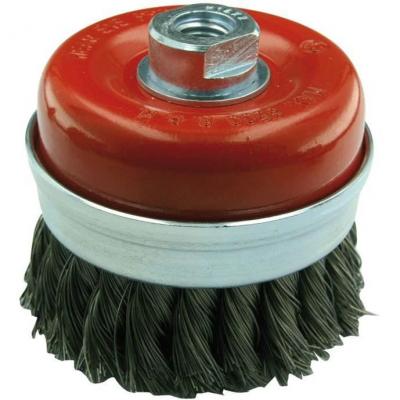 Brosse coupe - m&egrave;ches torsad&eacute;es - axe : 14 mm - D: 90 mm