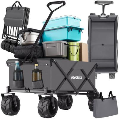 TecTake Chariot de jardin pliable 80 kg tout-terrain capacit&eacute; de charge 80kg - gris