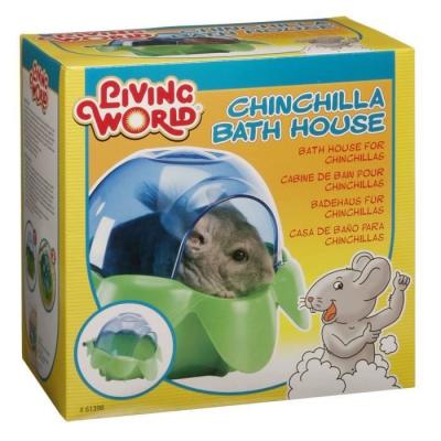 Living World - Cabine de Bain pour Chinchilla