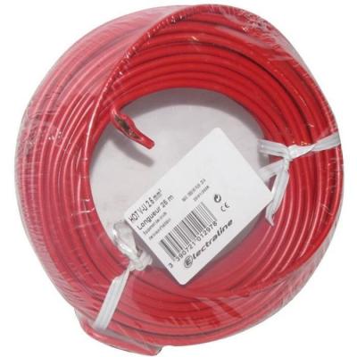 Electraline 60101028A Couronne de C&acirc;ble H07 V-U 1X2,5 25M, Rouge