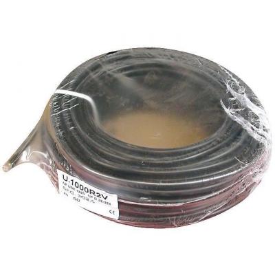 C&acirc;ble rigide U1000 R2V - ELECTRALINE - 3x1.5 mm&sup2; - noir - 50 m