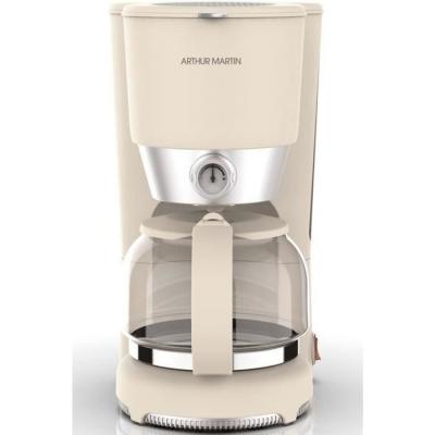 Arthur Martin Cafeti&egrave;re r&eacute;tro 12 tasses beige - 900W T.U