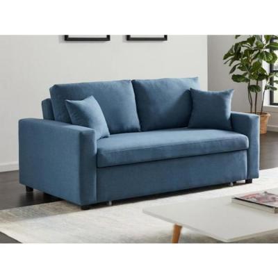 Canap&eacute; 3 places convertible en tissu INIZOR - Bleu 