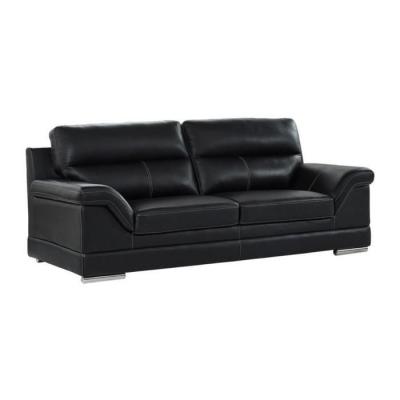Vente-unique Canap&eacute; 3 places en cuir de buffle MONIKA - Noir
