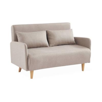 Canap&eacute; convertible en tissu beige l Alice's Garden