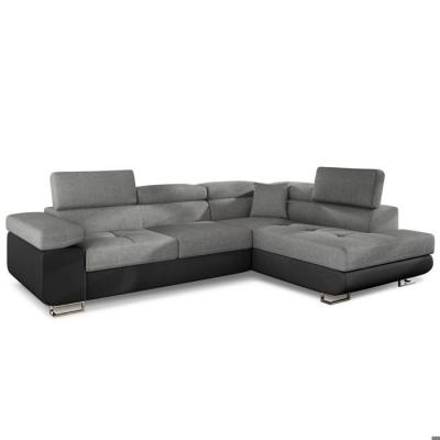 Menzzo Antoni Canap&eacute; Convertible, Noir/Gris 200