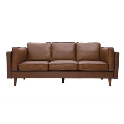 Miliboo Canap&eacute; cuir vintage 3 places marron BRADLEY - cuir de buffle