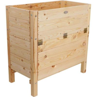 Esschert's Garden - Carr&eacute; potager avec espace de stockage en pin