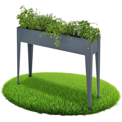 Carr&eacute; Potager sur pied CALENDULA avec trou de drainage 98,5x26x82,5cm - gris anthracite