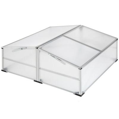 Tectake mini serre en aluminium - 102 x 102 x 41 - 31 cm 402341