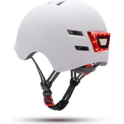 Casque pour trottinette &eacute;lectrique youin ma1011 led blanc