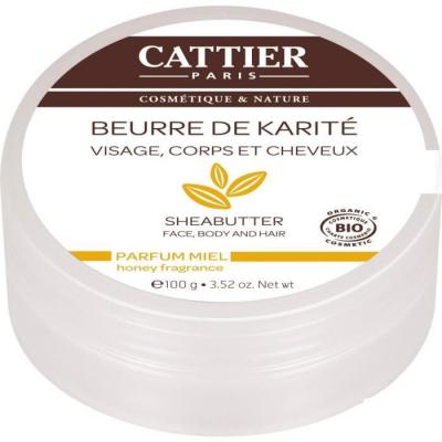 Cattier Beurre De Karit&eacute; Bio 100% Naturel Parfum Miel 100g