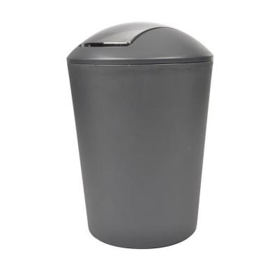 Poubelle flic flac 5.6l couv chrom&eacute; douceur d'interieur theme vitamin Anthracite