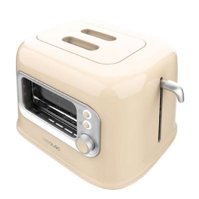 Cecotec - Grille-pain vertical RetroVision Beige - White