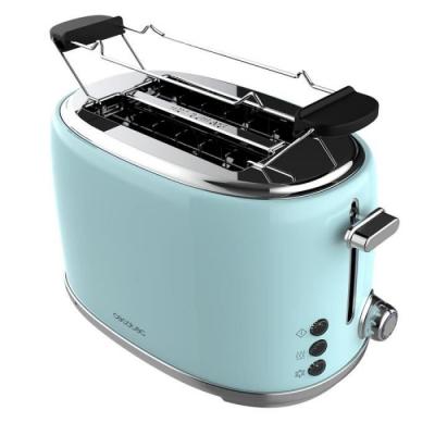 Cecotec - Grille-pain vertical Toast&Taste 1000 Retro Double Blue