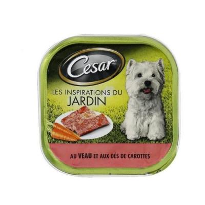 Cesar Barquette De Terrine Au Veau Et Aux Carottes - Pour Chien - 300g (X20)