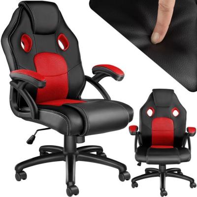 TecTake Chaise gamer MIKE - noir/rouge