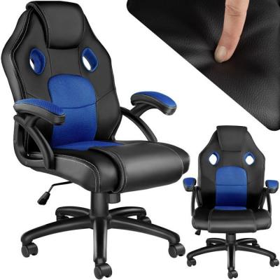TecTake Chaise gamer MIKE - noir/bleu