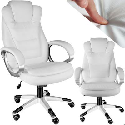 Tectake fauteuil de direction zulu - blanc 404388