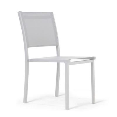 Chaise de jardin - 48 x 60 x 87 cm - Aluminium - Oviala - Blanc