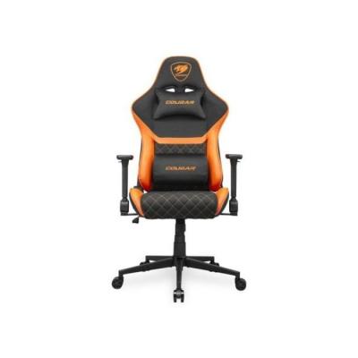 Chaise Gaming - COUGAR - Armor One V2 F - Noir/Orange - 120kg - Accoudoirs 4D 