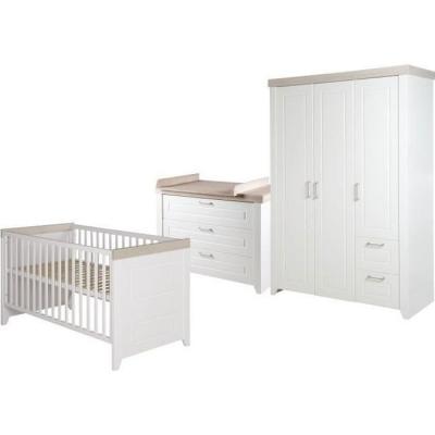 ROBA Chambre B&eacute;b&eacute; compl&egrave;te ""Felicia"" - Lit 70x140 cm + Commode &agrave; langer + Armoire &agrave; 3 portes